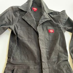 Dickies women's long sleeve cotton twill coveralls size small in black